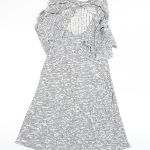 Topshop Womens Grey   Fit & Flare  Size 10