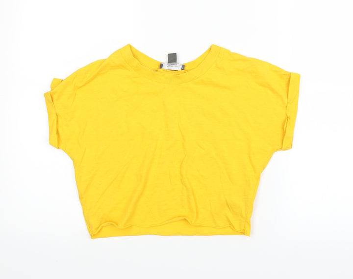 Primark Womens Yellow Basic T-Shirt Size 6
