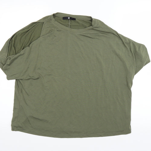 Very Womens Green   Basic T-Shirt Size 14