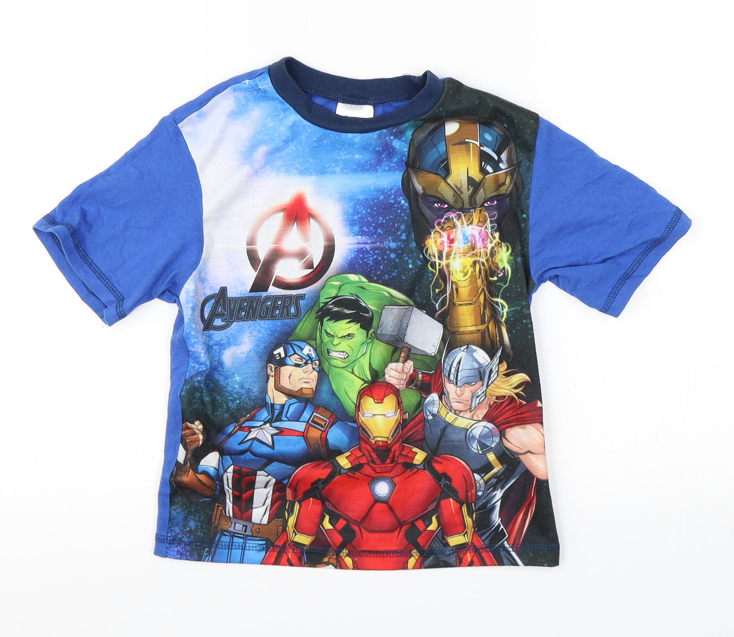 Preworn Boys Multicoloured   Basic T-Shirt Size 5-6 Years  - Avengers