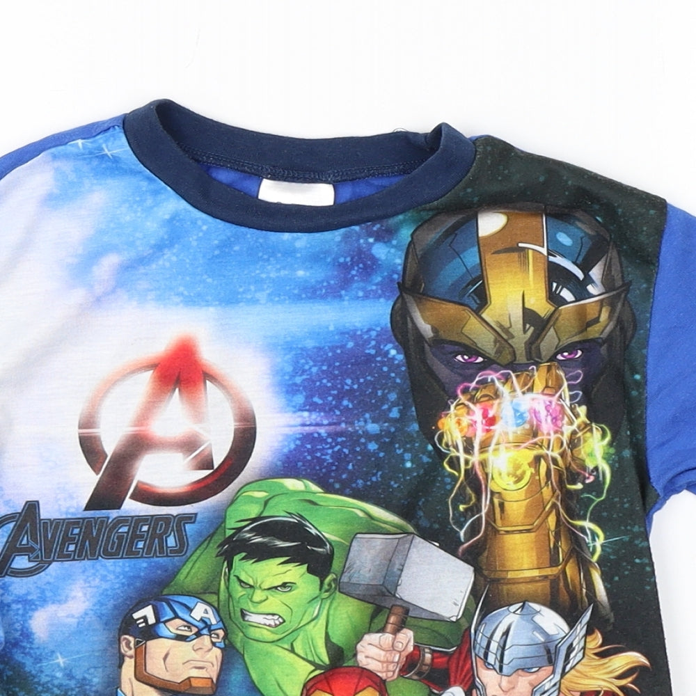 Preworn Boys Multicoloured   Basic T-Shirt Size 5-6 Years  - Avengers