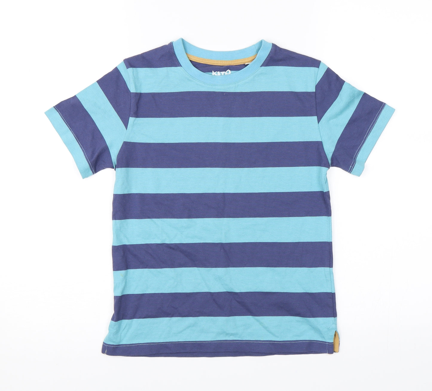 Kite Boys Blue Striped  Basic T-Shirt Size 6-7 Years