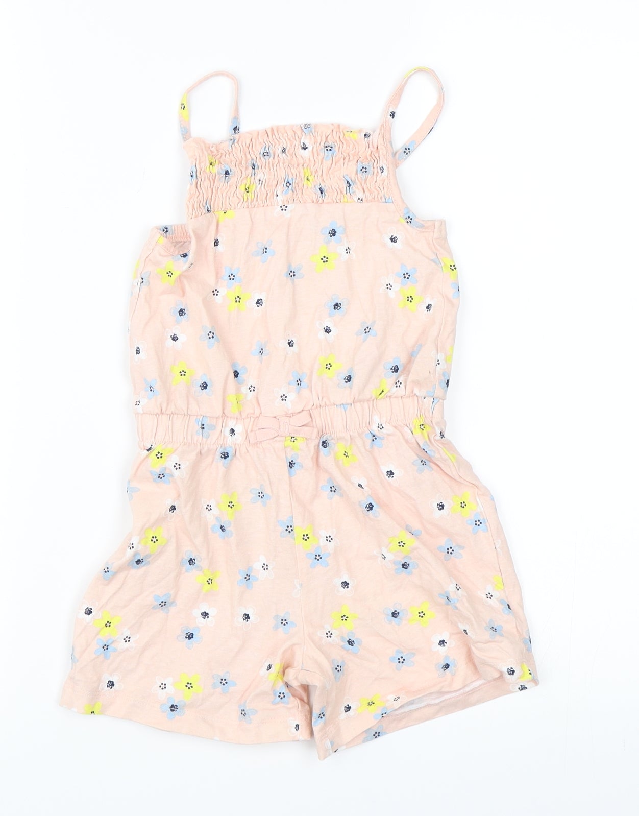 George Girls Pink Floral  Playsuit One-Piece Size 4-5 Years