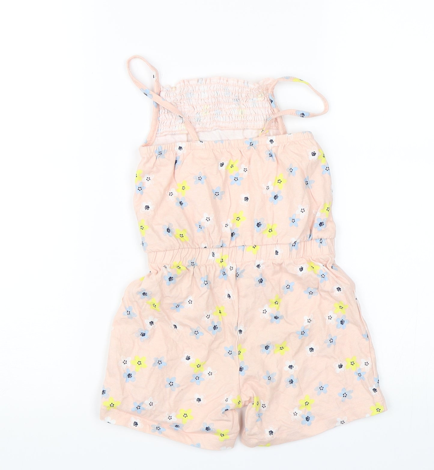 George Girls Pink Floral  Playsuit One-Piece Size 4-5 Years