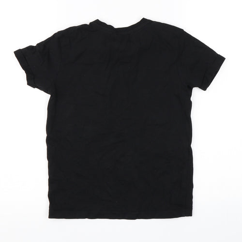 George Boys Black   Basic T-Shirt Size 7-8 Years