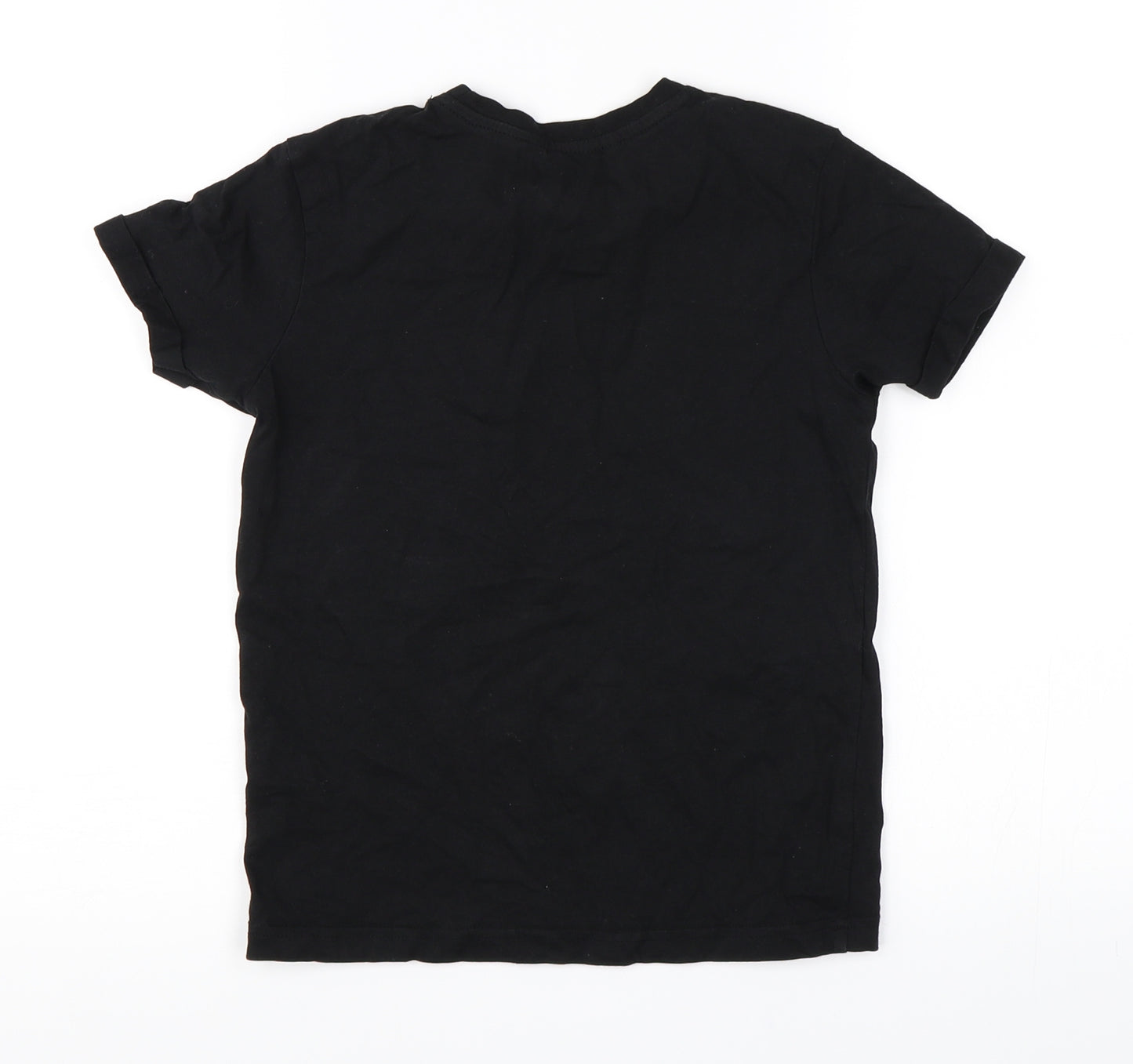 George Boys Black   Basic T-Shirt Size 7-8 Years