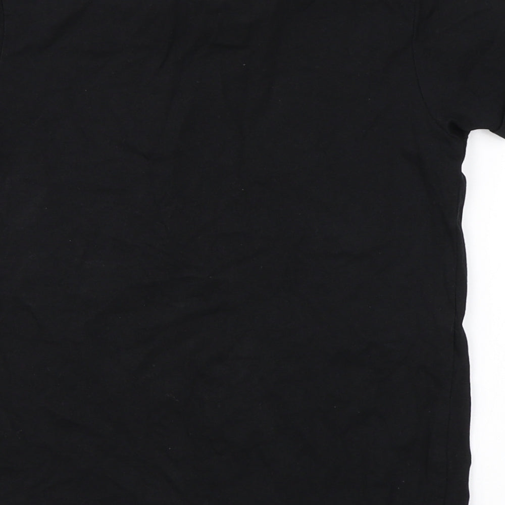 George Boys Black   Basic T-Shirt Size 7-8 Years
