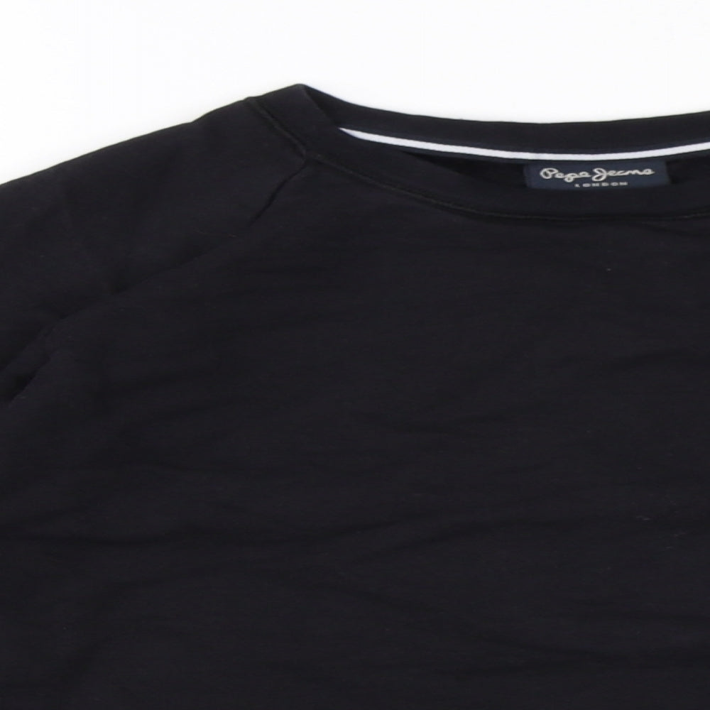 Pepe Jeans Mens Black   Pullover Sweatshirt Size S