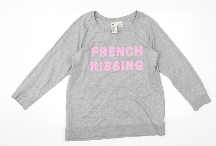 H&M Womens Grey Pullover Sweatshirt Size M