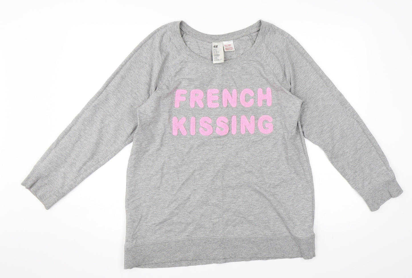 H&M Womens Grey   Pullover Sweatshirt Size M