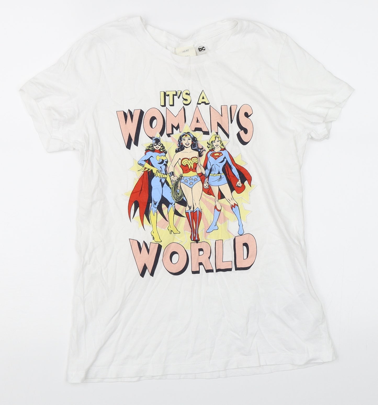 H&M Womens White   Basic T-Shirt Size XS  - Avengers