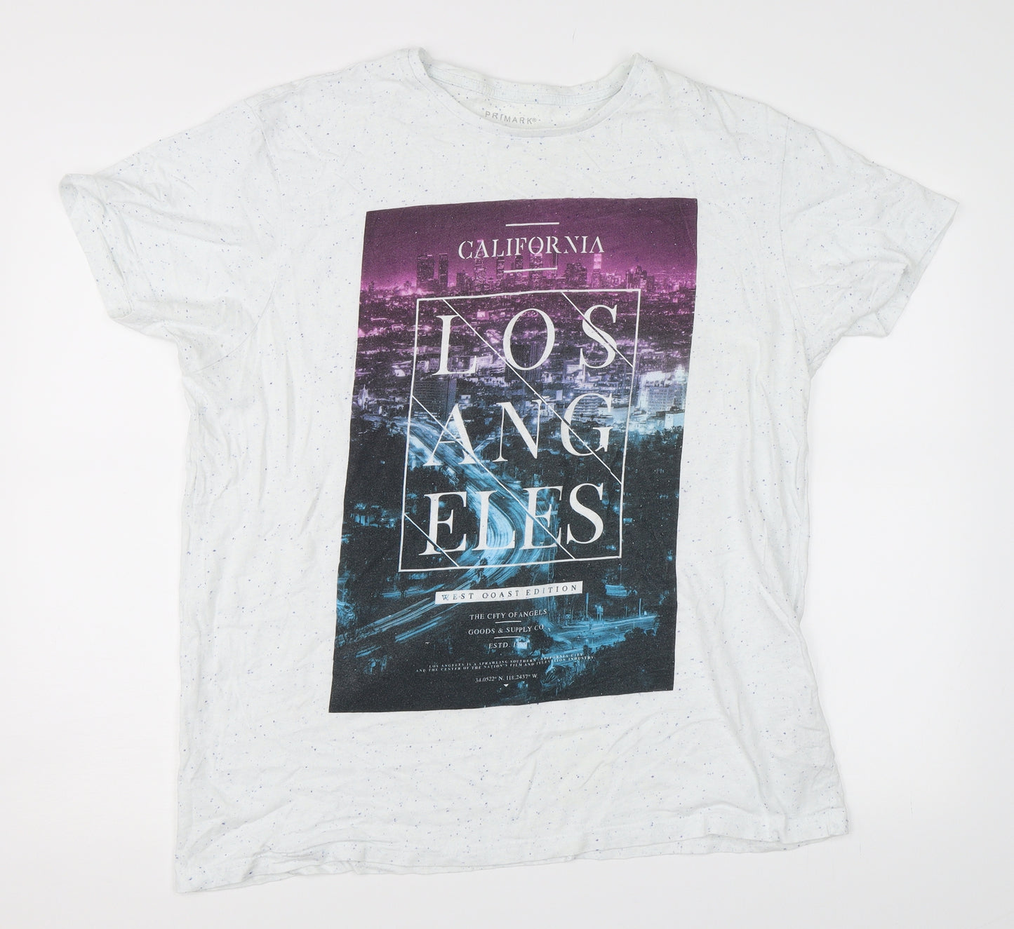 Primark Mens White    T-Shirt Size XL
