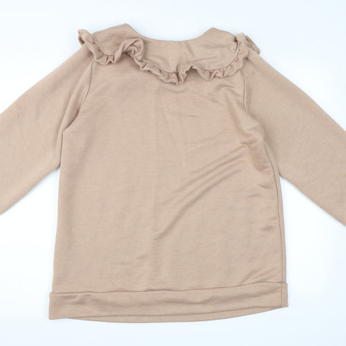 Boohoo Womens Beige   Pullover Sweatshirt Size 12