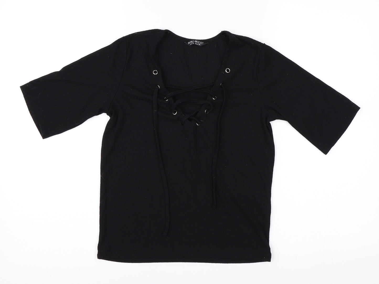 Select Womens Black   Basic T-Shirt Size 6