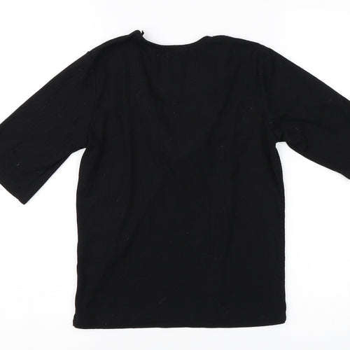 Select Womens Black   Basic T-Shirt Size 6