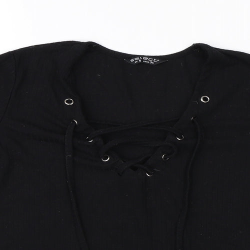 Select Womens Black   Basic T-Shirt Size 6