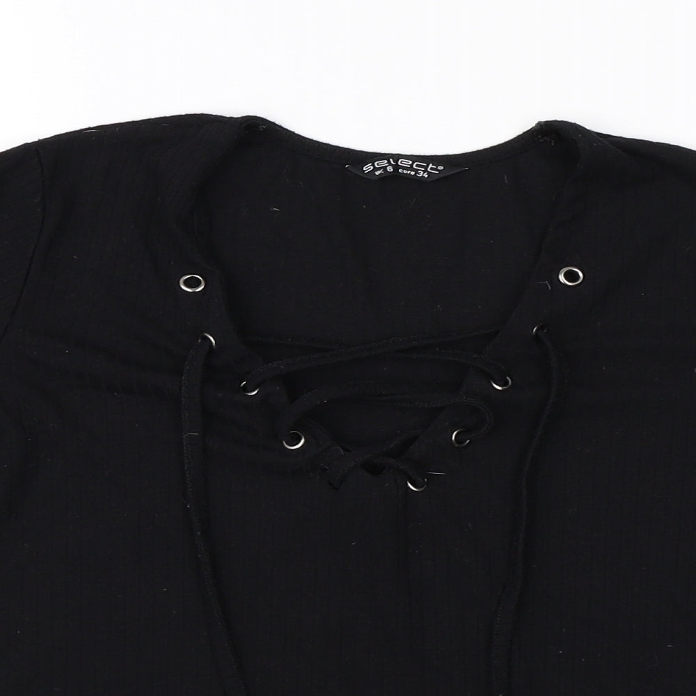 Select Womens Black   Basic T-Shirt Size 6