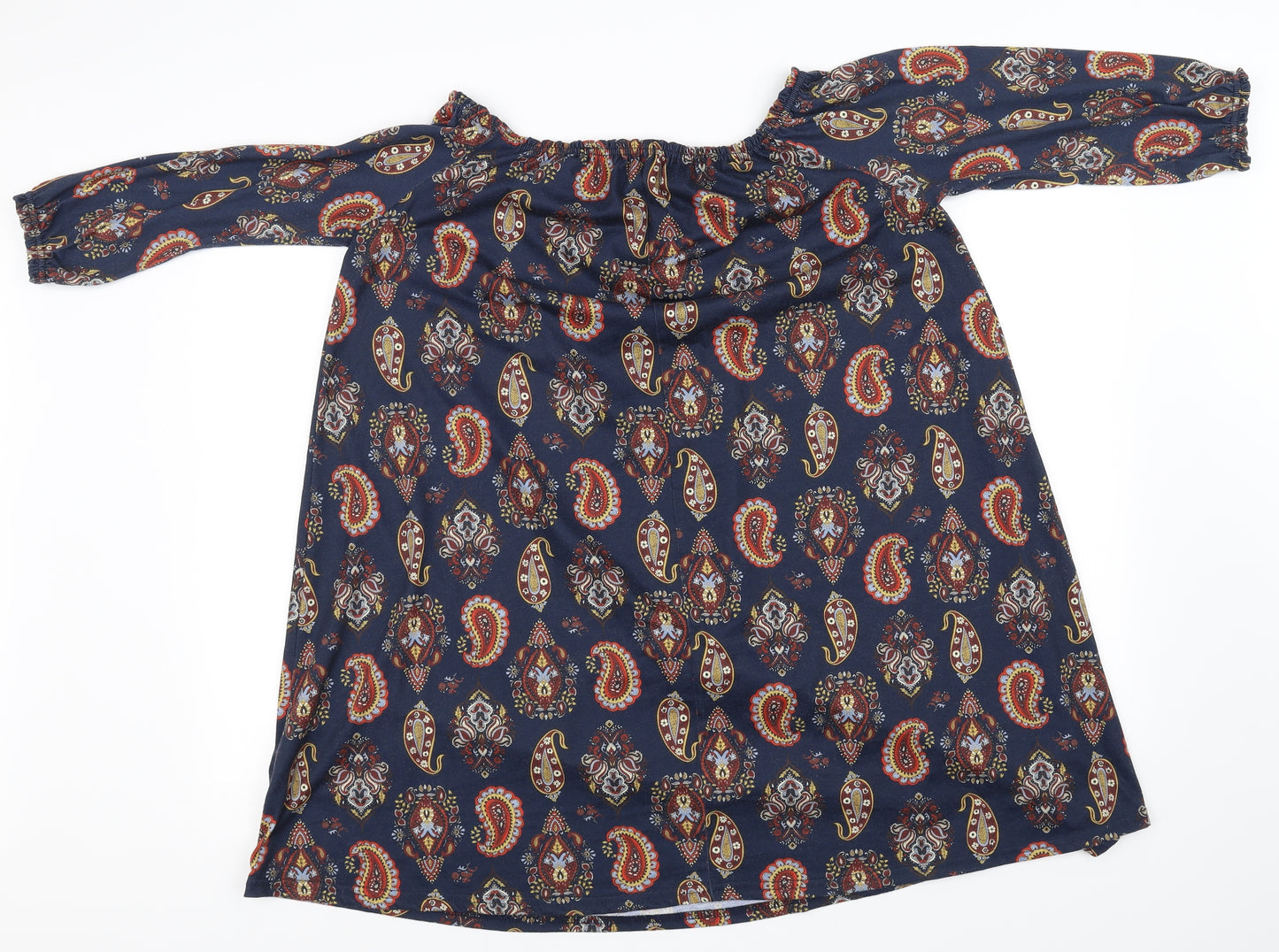 Simply Be Womens Blue Floral  Basic Blouse Size 12