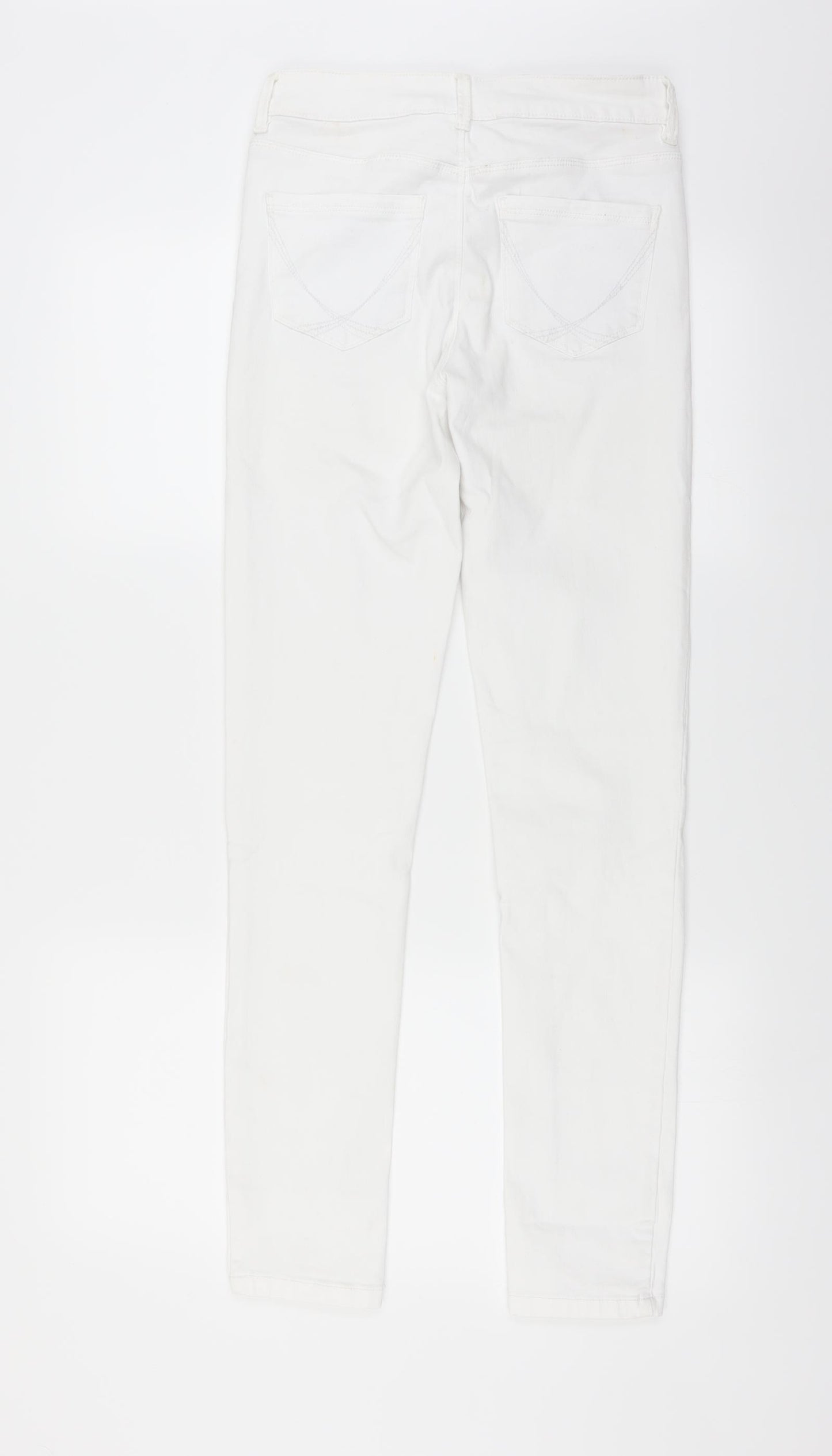 Preworn Womens White   Skinny Jeans Size 8 L31 in