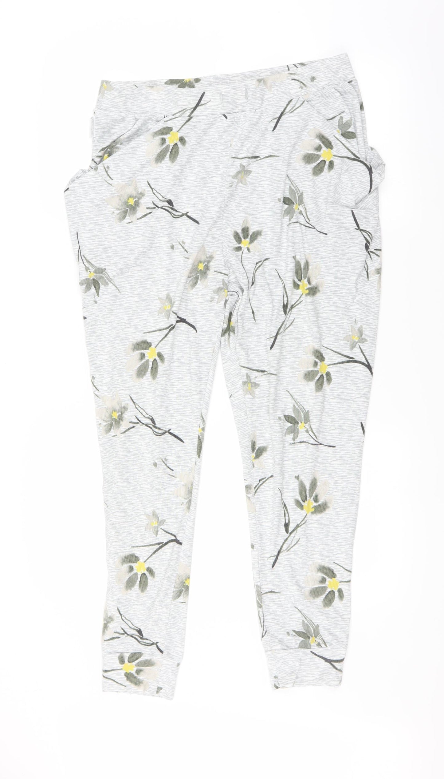 Sainsburys Womens Grey Floral   Lounge Pants Size 14