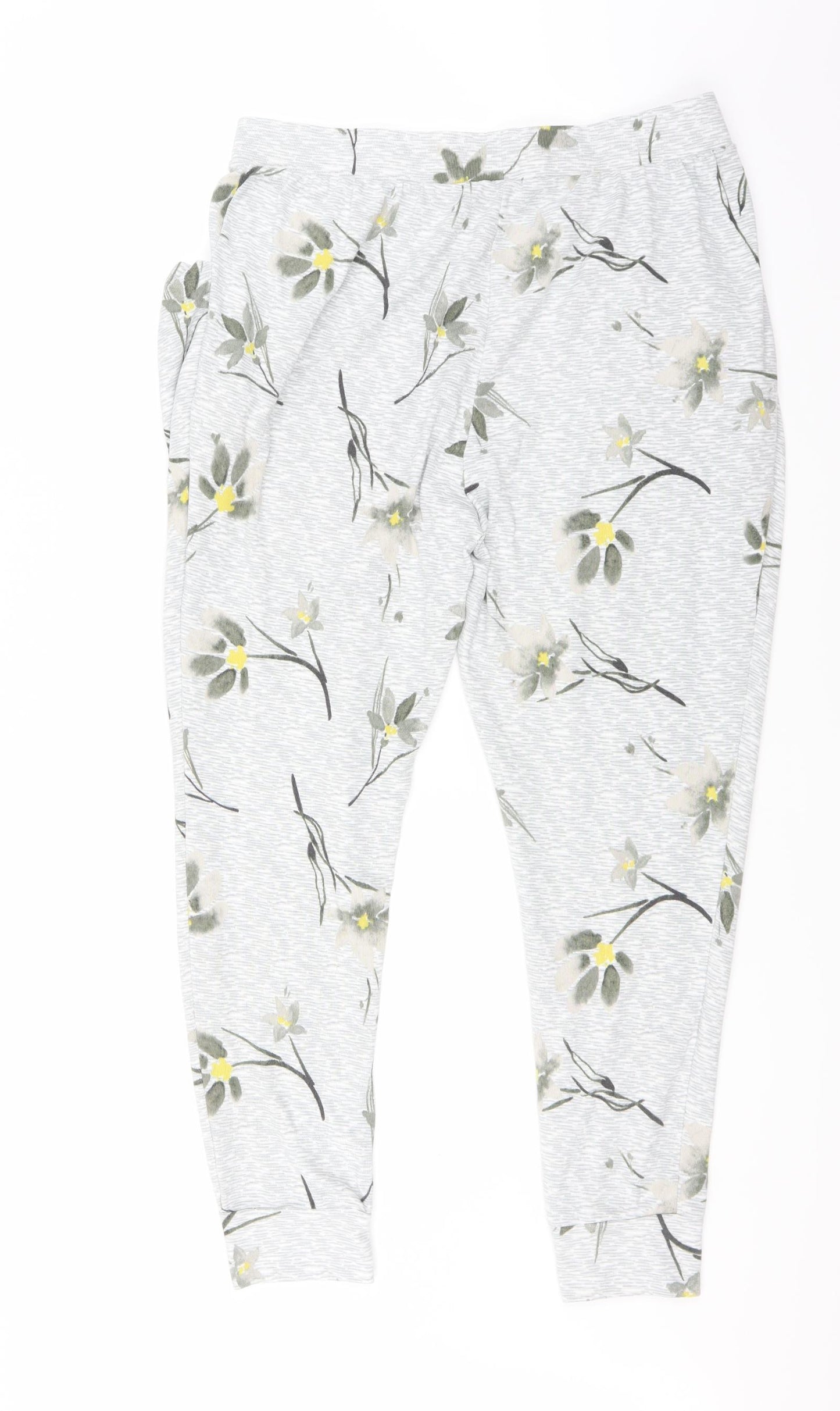 Sainsburys Womens Grey Floral   Lounge Pants Size 14