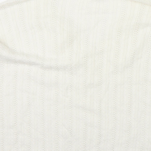 Sainsburys Womens White   Pullover Jumper Size 12  - lace detail