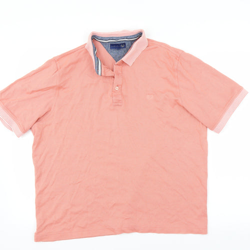 Lincoln Mens Pink    Polo Size L  - coral coloured