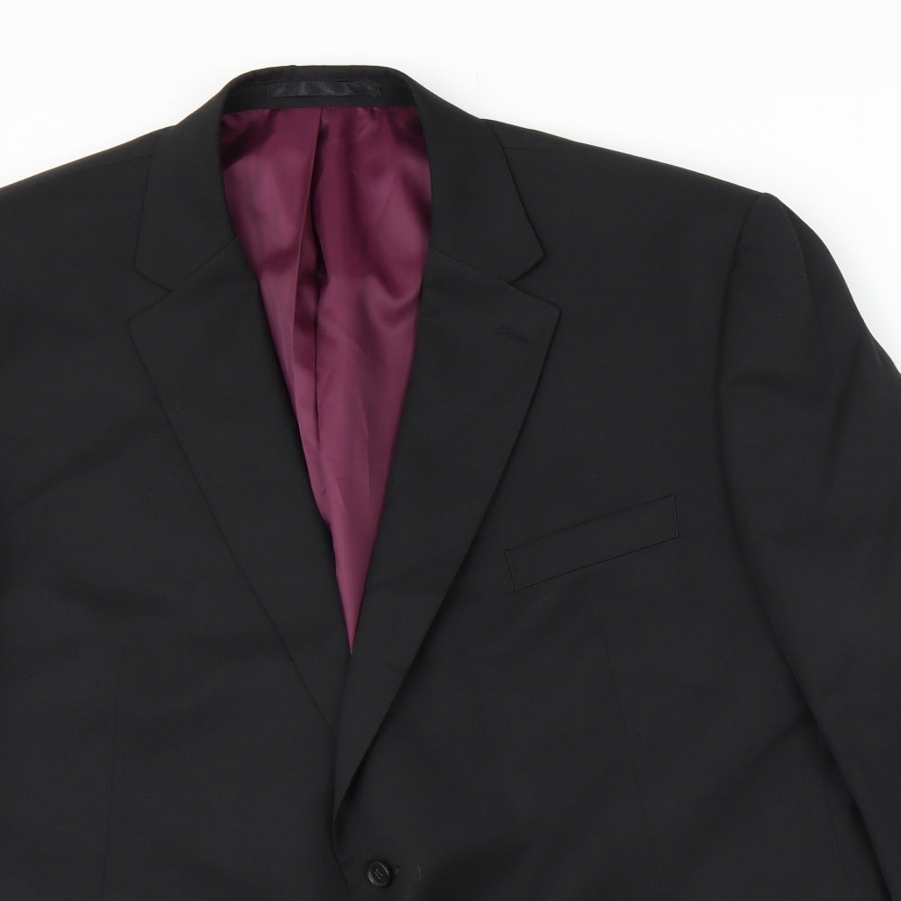 Centaur Mens Black   Jacket Suit Jacket Size 52