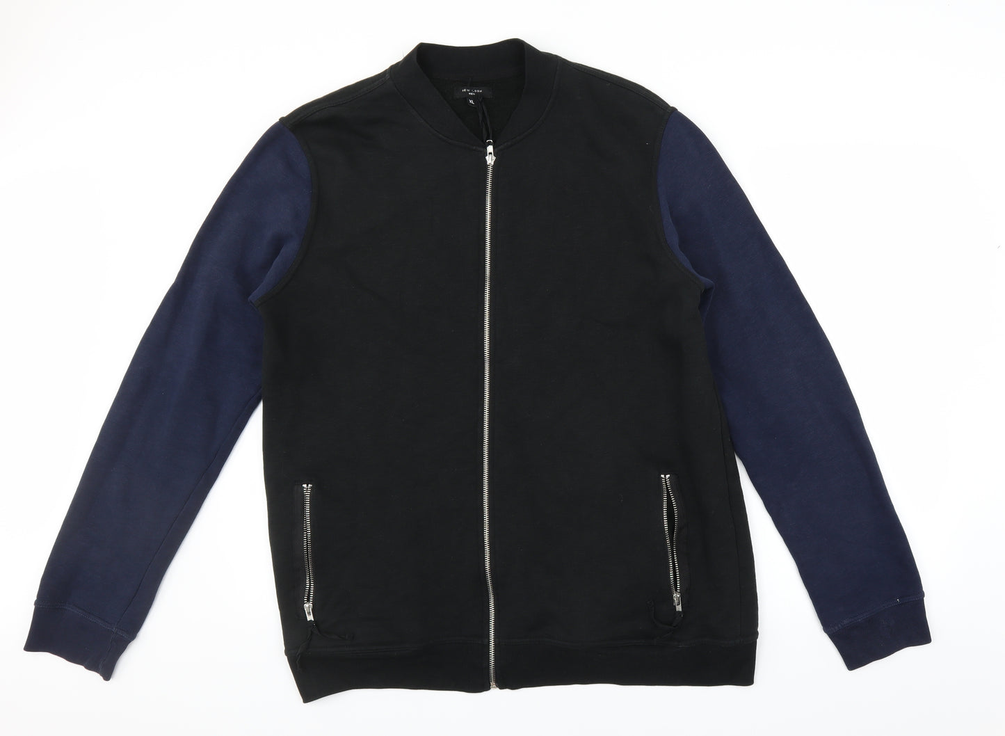 New Look Men Mens Black   Full Zip Sweatshirt Size XL