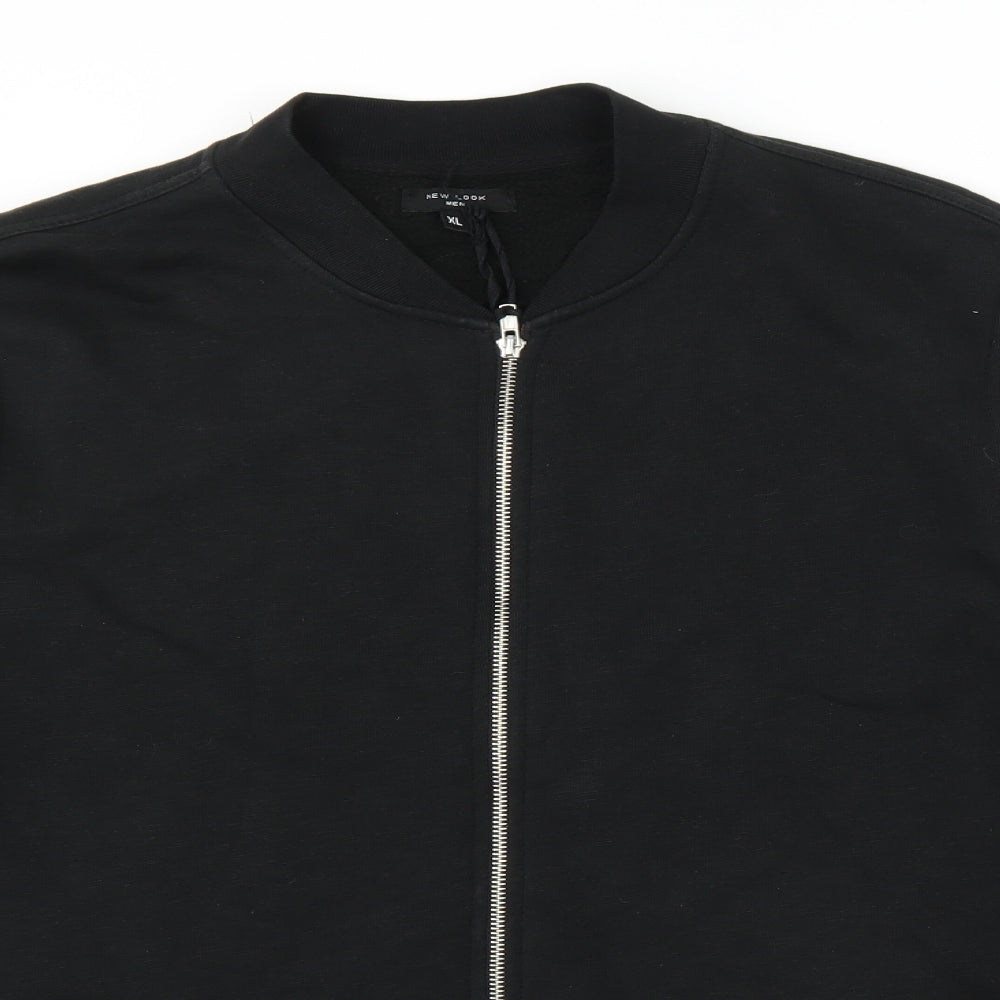 New Look Men Mens Black   Full Zip Sweatshirt Size XL
