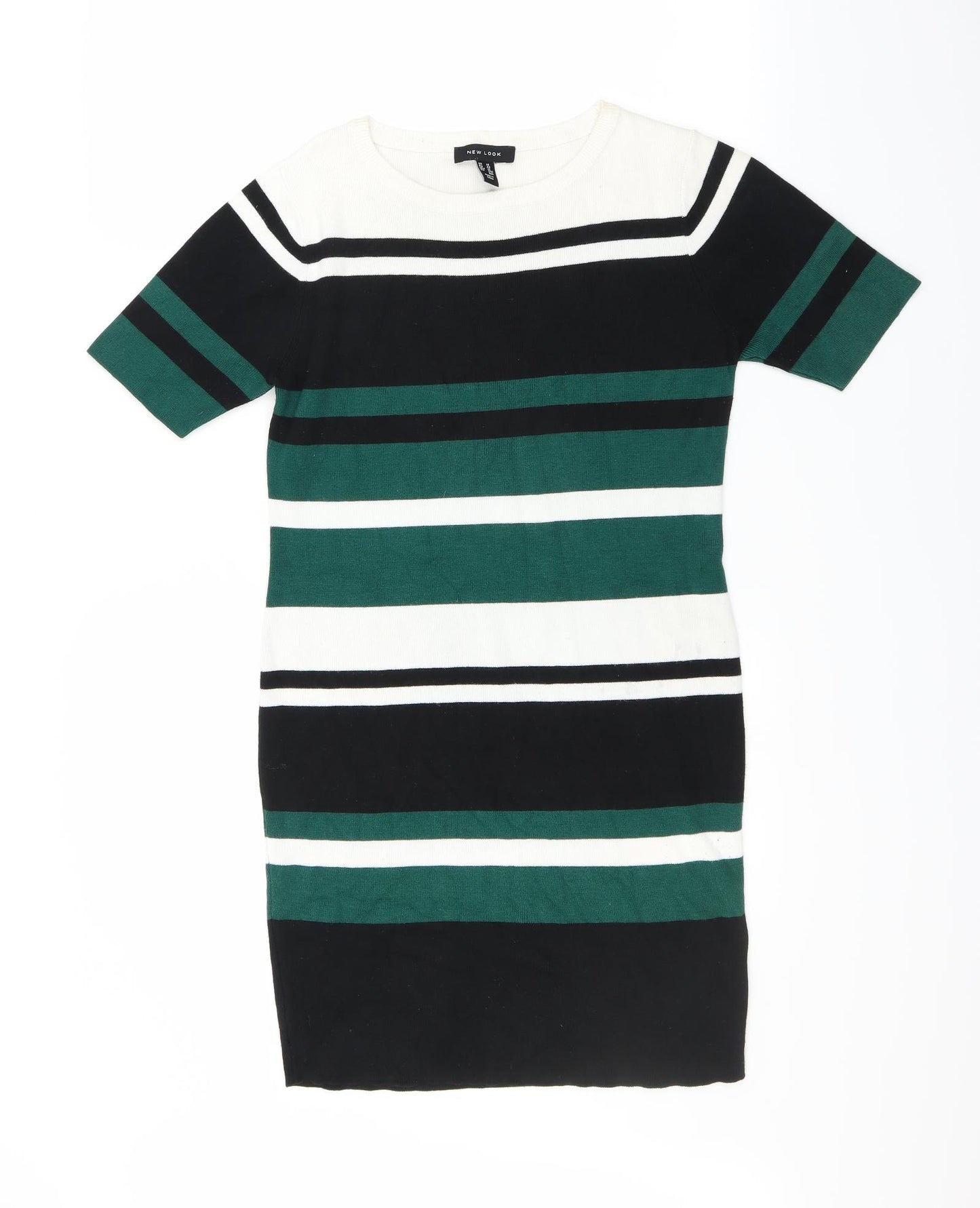 New Look Womens Green Striped  Jumper Dress  Size 14