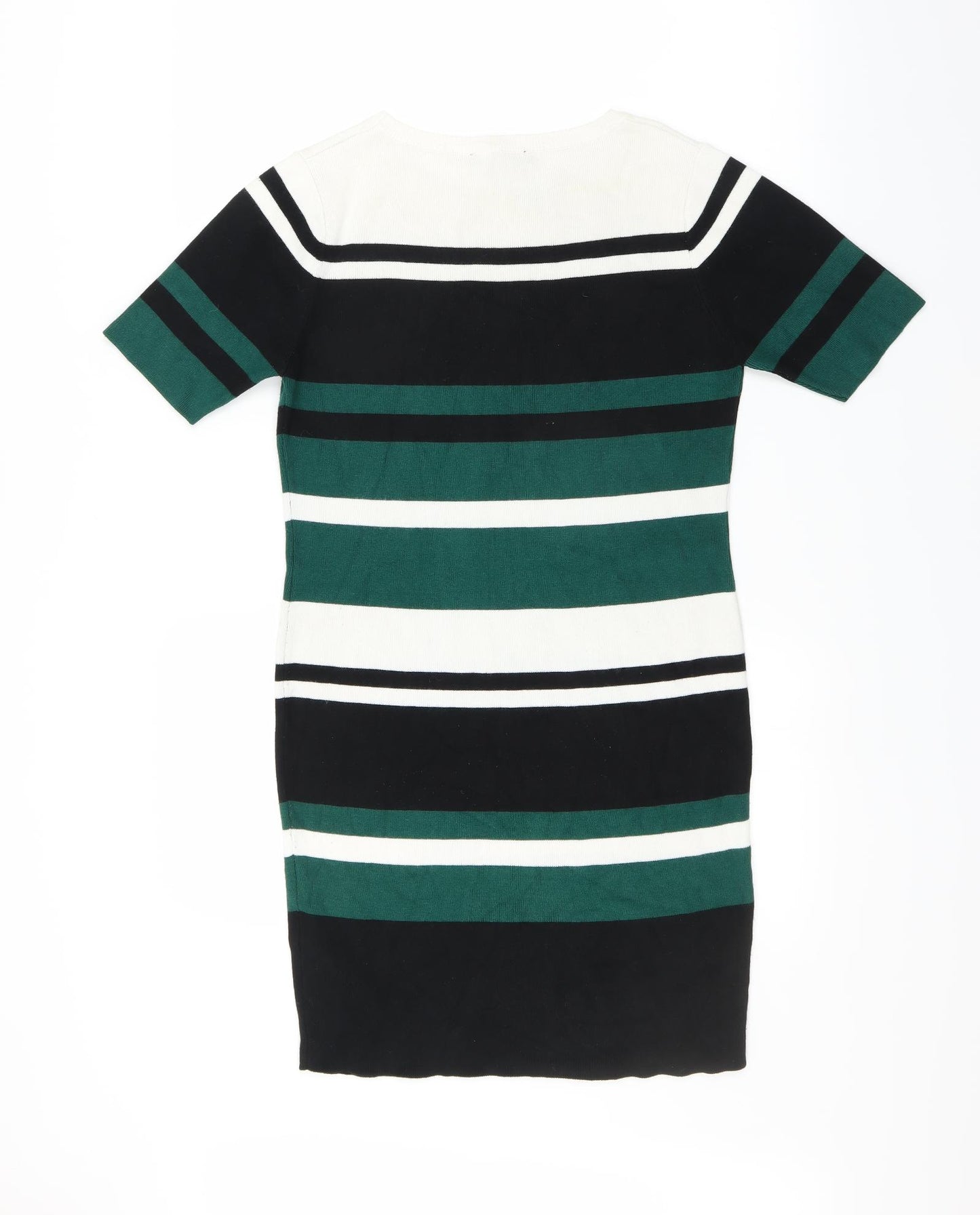 New Look Womens Green Striped  Jumper Dress  Size 14