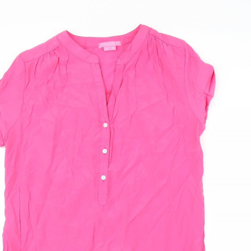 Gabriella Vicenza Womens Pink   Basic Blouse Size 10