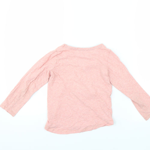 Nutmeg Girls Pink   Basic T-Shirt Size 5-6 Years  - llama