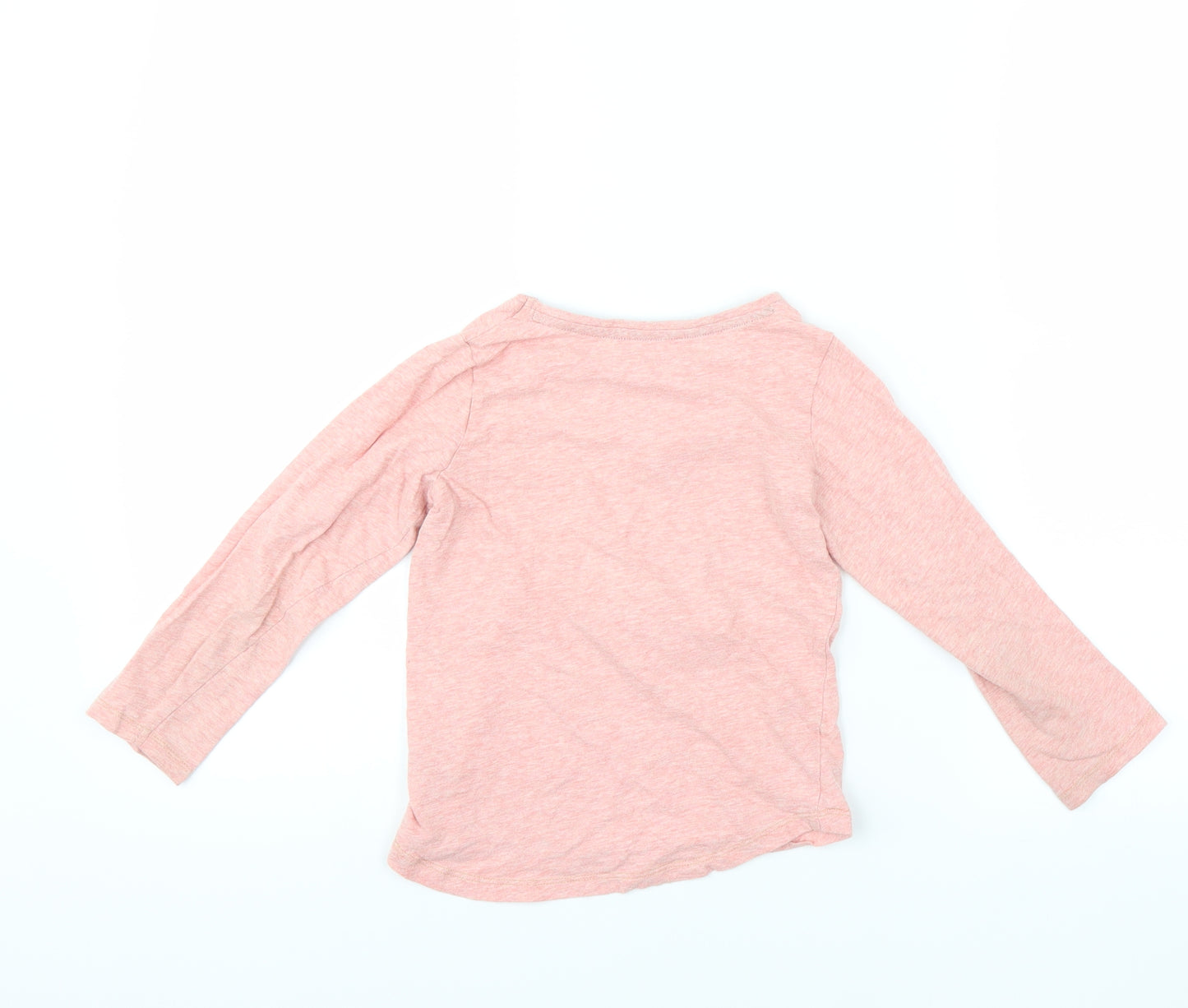 Nutmeg Girls Pink   Basic T-Shirt Size 5-6 Years  - llama