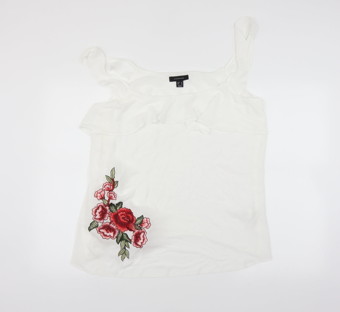 Primark Womens White   Basic Blouse Size 18  - Floral embroidery