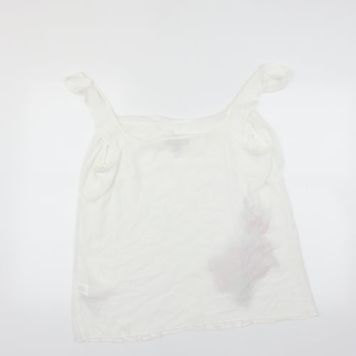 Primark Womens White   Basic Blouse Size 18  - Floral embroidery