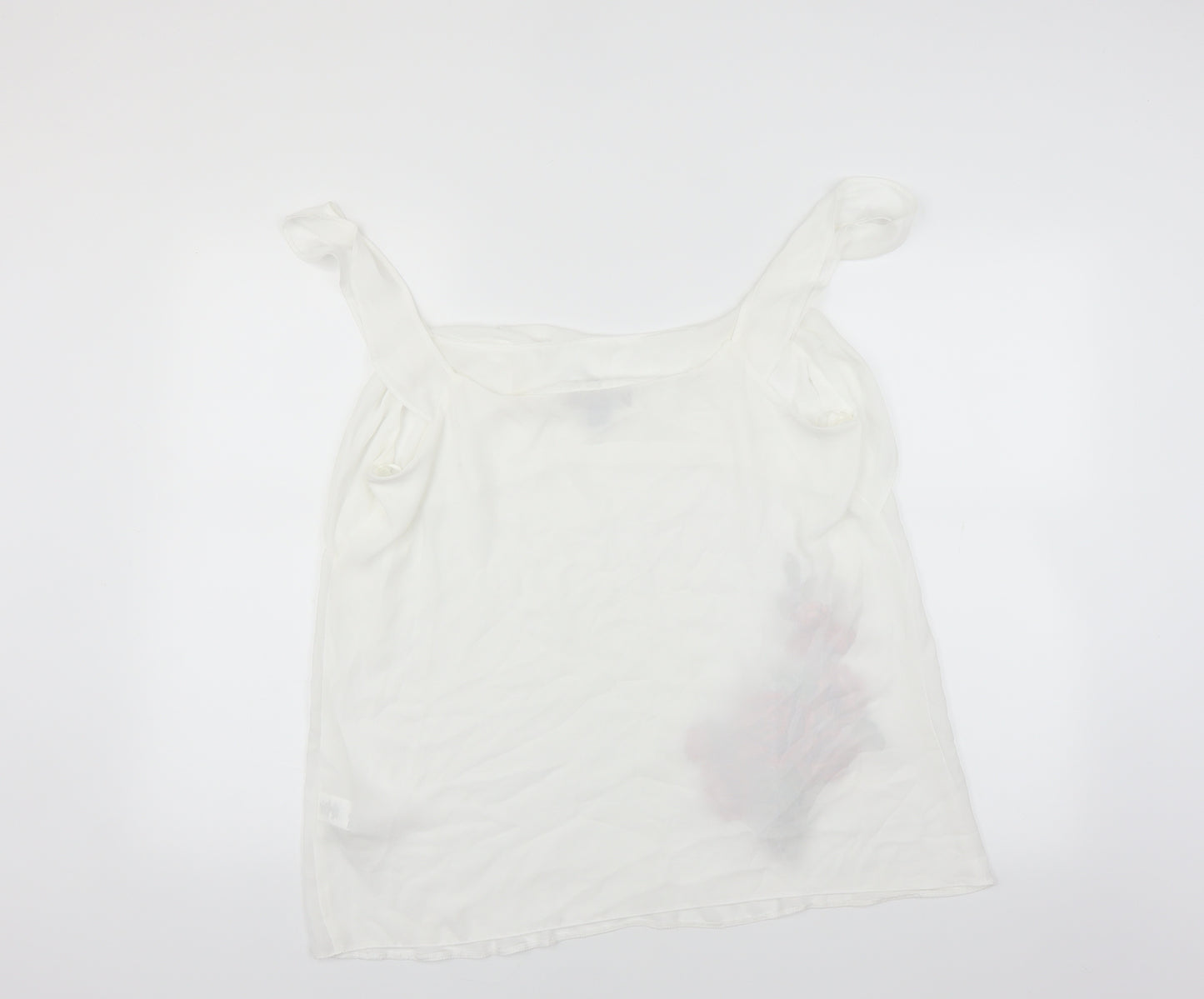 Primark Womens White   Basic Blouse Size 18  - Floral embroidery