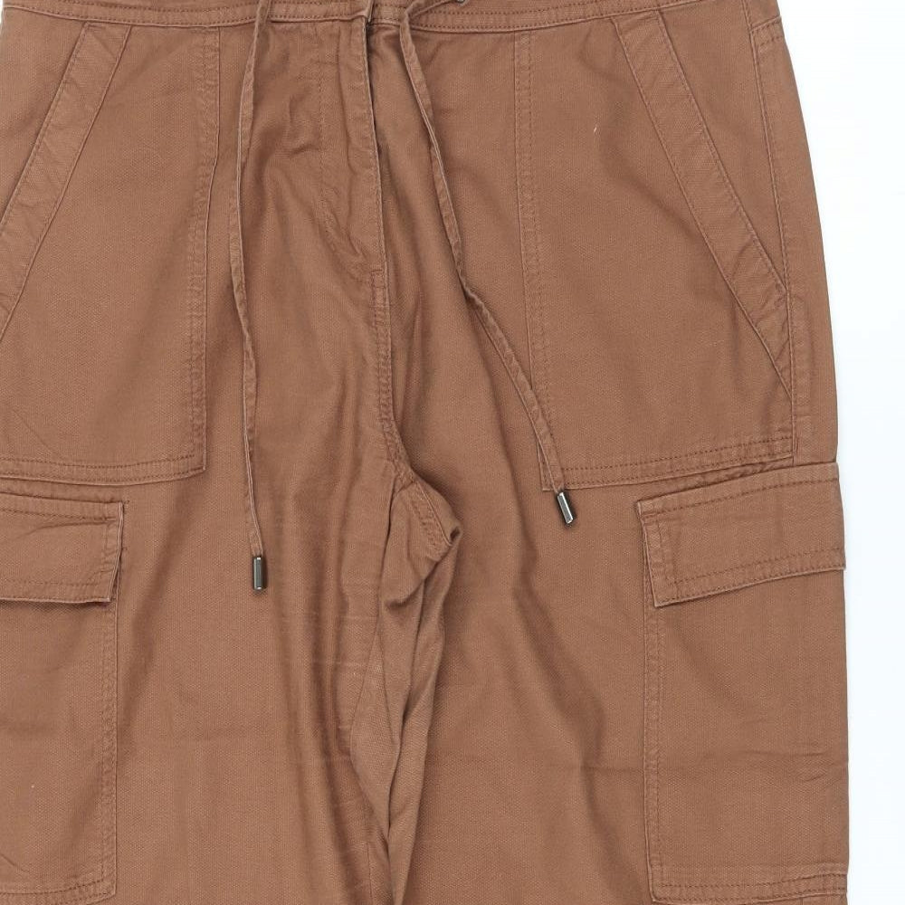 NEXT Womens Brown   Trousers  Size 16 L25 in