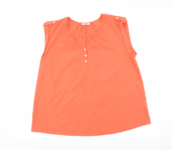 Damart Womens Orange Basic Blouse Size 20