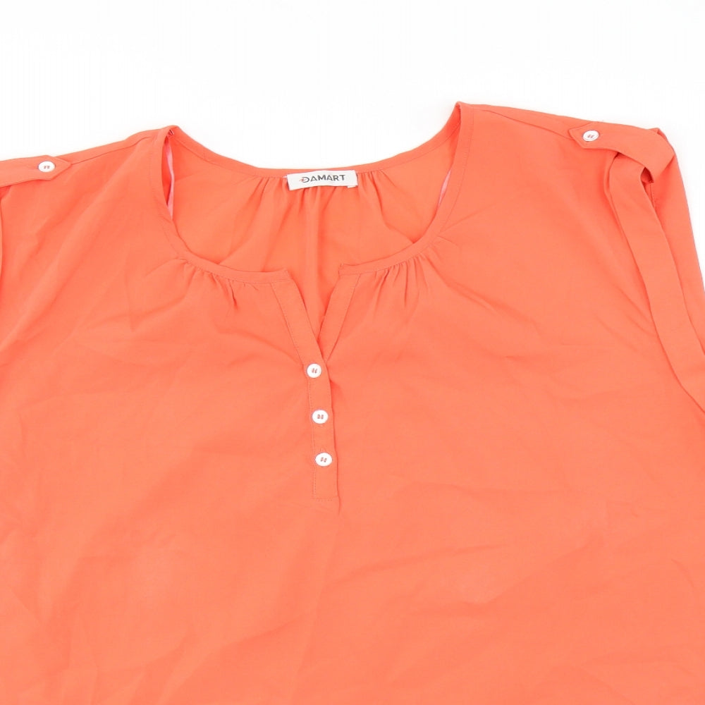 Damart Womens Orange   Basic Blouse Size 20