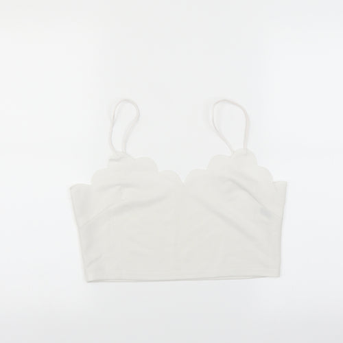 SheIn Womens White   Cropped Blouse Size L