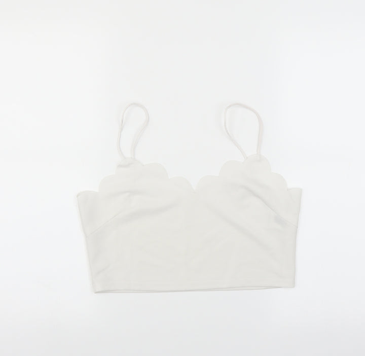 SheIn Womens White   Cropped Blouse Size L