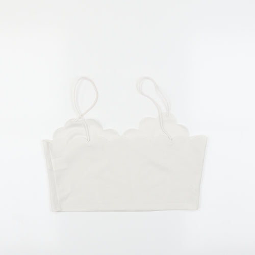SheIn Womens White   Cropped Blouse Size L