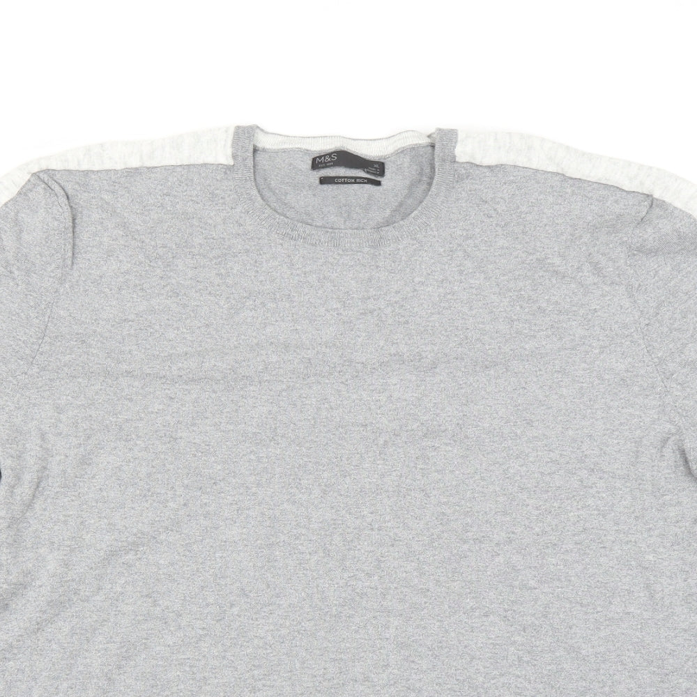 Marks and Spencer Mens Grey   Pullover Jumper Size XL