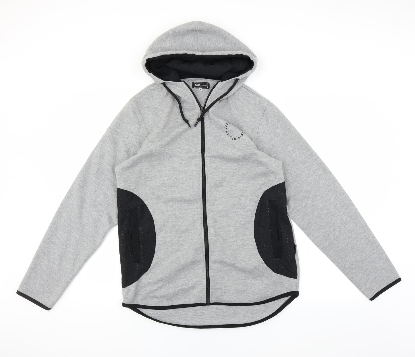 JACK & JONES Mens Grey   Full Zip Hoodie Size M