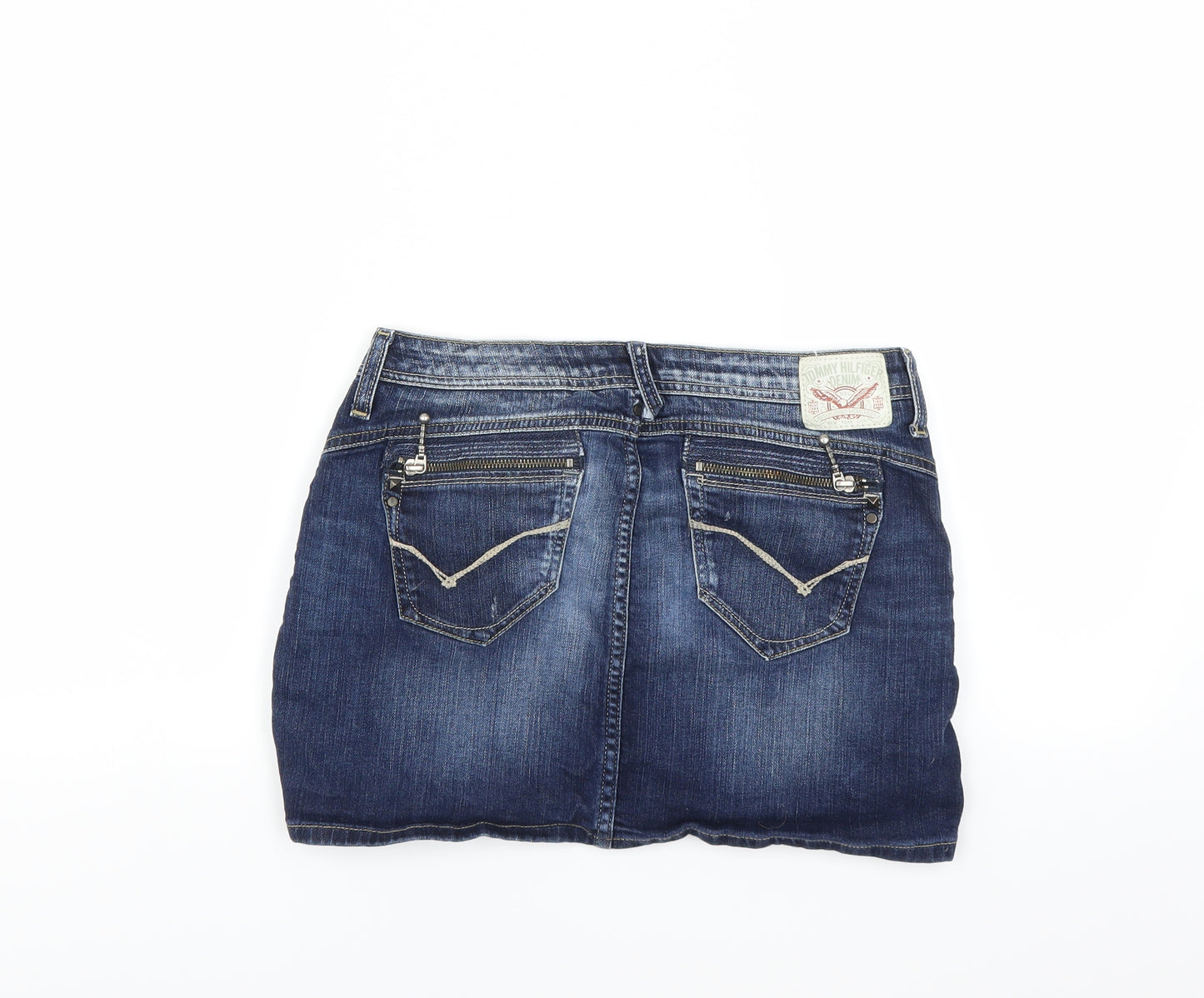 Hilfiger Denim Womens Blue  Denim Mini Skirt Size S
