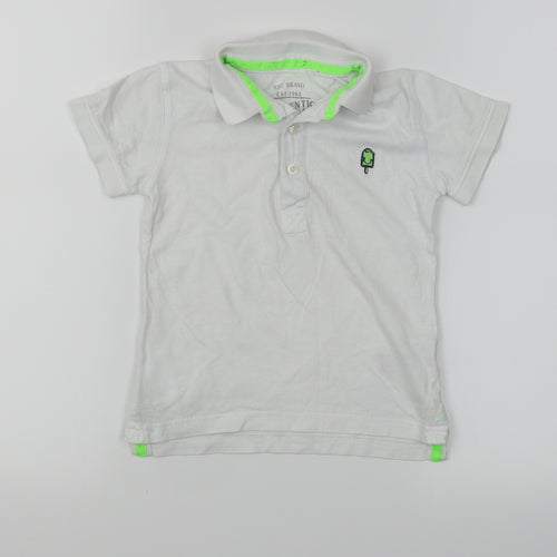 NEXT Boys White   Basic Polo Size 2-3 Years  - Ice cream
