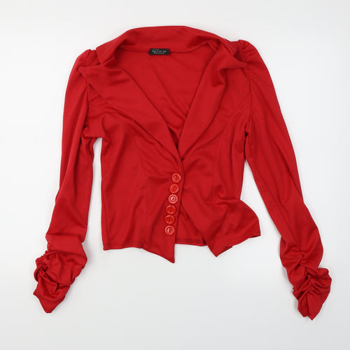 Buzy Womens Red   Jacket Blazer Size 10