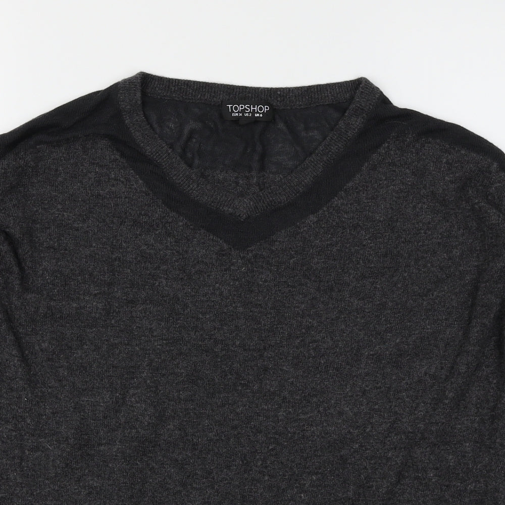 Topshop Womens Grey   Pullover Jumper Size 6